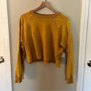 Cropped Mustard Yellow Sweatshirt by JoyLab